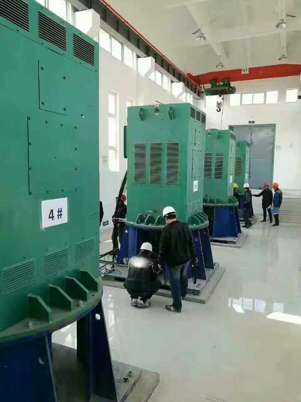 YKK500-8某污水处理厂使用我厂的立式高压电机安装现场